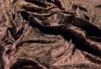 Crushed Velvet Velour Fabric Material - BROWN